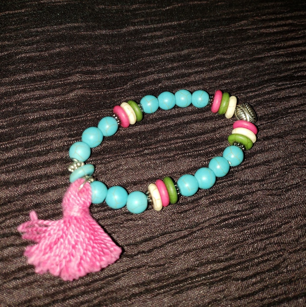 Handmade stretch beaded bracelet